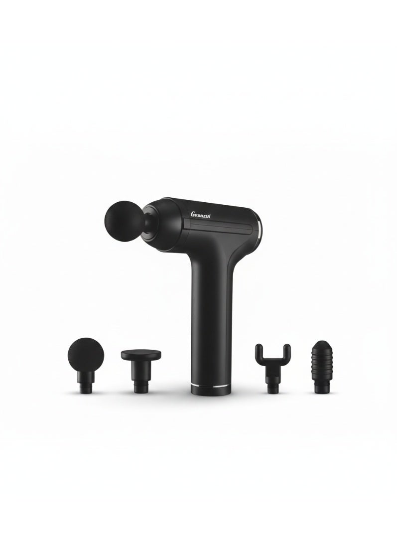  جرانزيا جهاز مساج عضلي Granzia Massage Gun بتقنية المساج العميق لتخفيف الشد والإجهاد اليومي مع 6 مستويات قوة و4 رؤوس استخدام مختلفة - Image 3